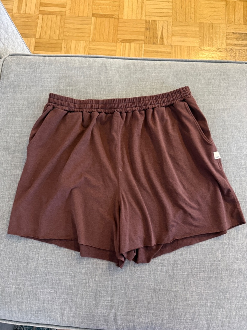 Vuori DreamKnit Boyfriend Shorts Reddish Brown Heather